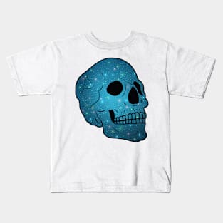 Galaxy Skull - Turquoise Kids T-Shirt